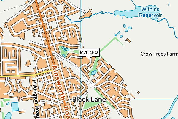M26 4FQ map - OS VectorMap District (Ordnance Survey)
