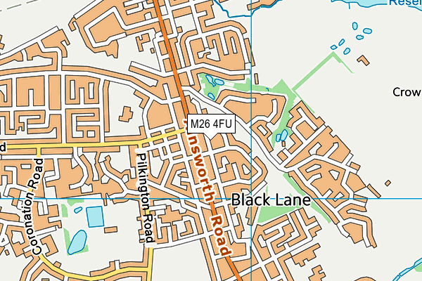 M26 4FU map - OS VectorMap District (Ordnance Survey)