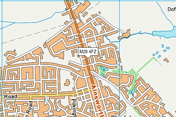 M26 4FZ map - OS VectorMap District (Ordnance Survey)