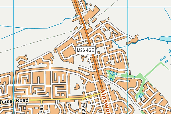 M26 4GE map - OS VectorMap District (Ordnance Survey)
