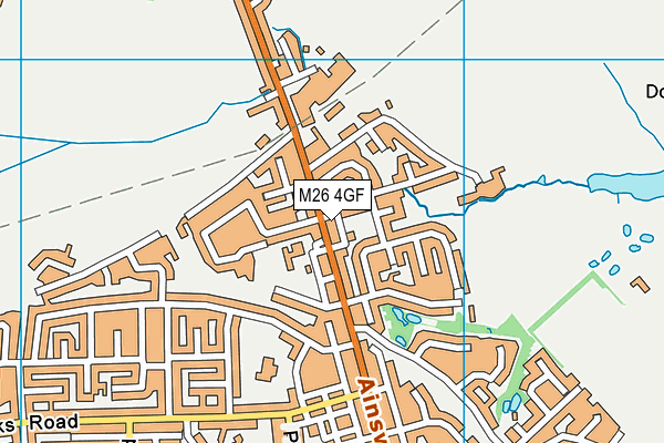 M26 4GF map - OS VectorMap District (Ordnance Survey)