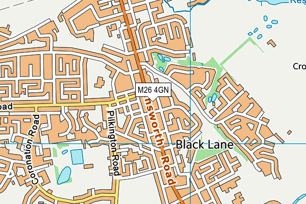 M26 4GN map - OS VectorMap District (Ordnance Survey)