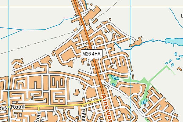 M26 4HA map - OS VectorMap District (Ordnance Survey)
