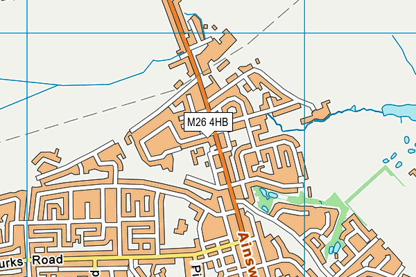 M26 4HB map - OS VectorMap District (Ordnance Survey)