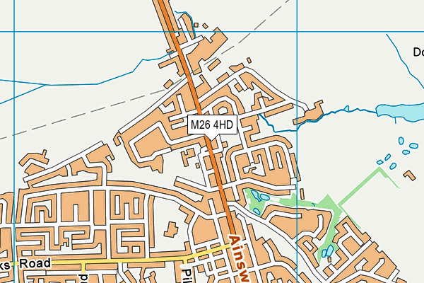 M26 4HD map - OS VectorMap District (Ordnance Survey)