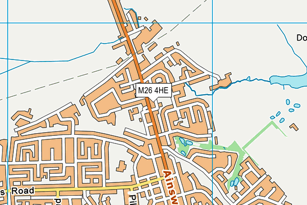 M26 4HE map - OS VectorMap District (Ordnance Survey)