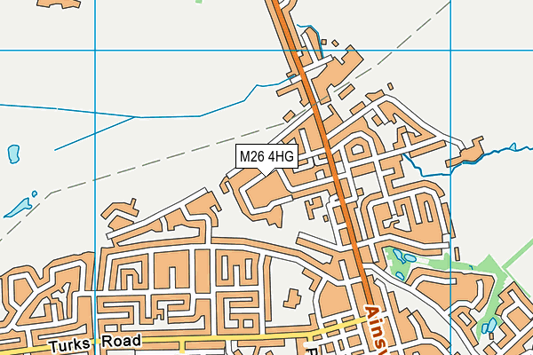 M26 4HG map - OS VectorMap District (Ordnance Survey)