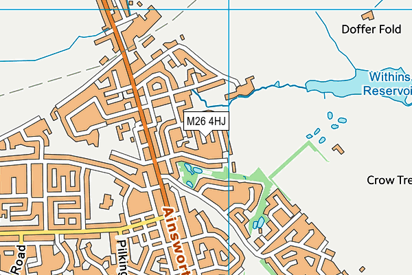 M26 4HJ map - OS VectorMap District (Ordnance Survey)