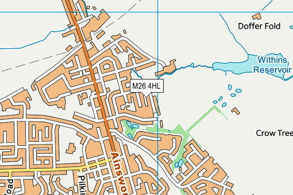 M26 4HL map - OS VectorMap District (Ordnance Survey)