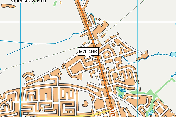 M26 4HR map - OS VectorMap District (Ordnance Survey)