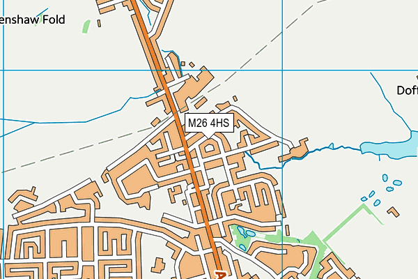 M26 4HS map - OS VectorMap District (Ordnance Survey)