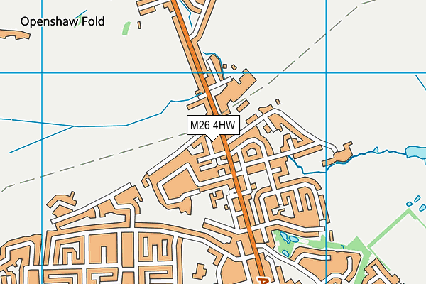 M26 4HW map - OS VectorMap District (Ordnance Survey)