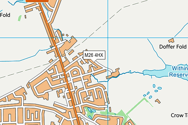 M26 4HX map - OS VectorMap District (Ordnance Survey)