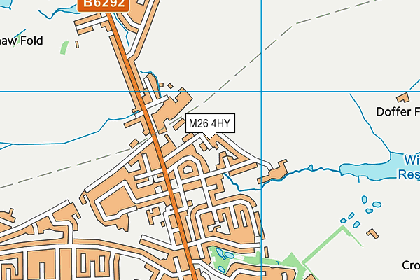 M26 4HY map - OS VectorMap District (Ordnance Survey)