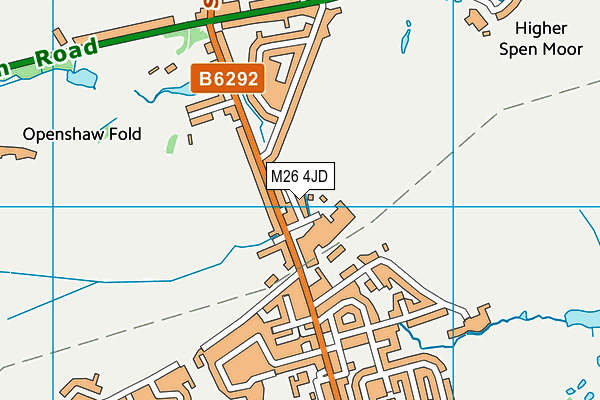 M26 4JD map - OS VectorMap District (Ordnance Survey)