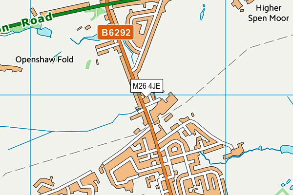 M26 4JE map - OS VectorMap District (Ordnance Survey)