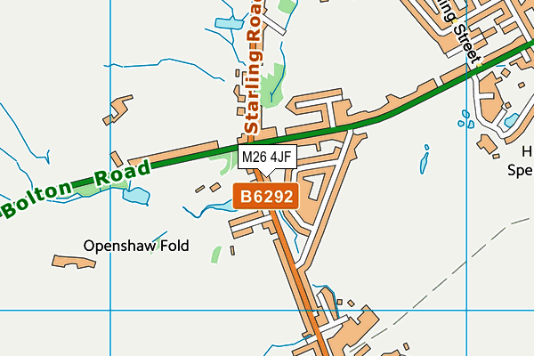 M26 4JF map - OS VectorMap District (Ordnance Survey)