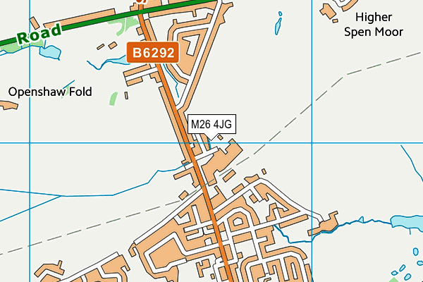 M26 4JG map - OS VectorMap District (Ordnance Survey)