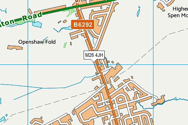 M26 4JH map - OS VectorMap District (Ordnance Survey)