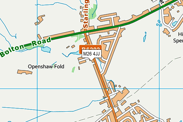 M26 4JJ map - OS VectorMap District (Ordnance Survey)