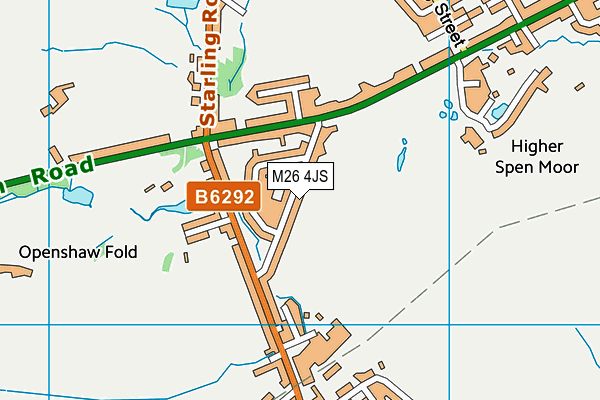 M26 4JS map - OS VectorMap District (Ordnance Survey)