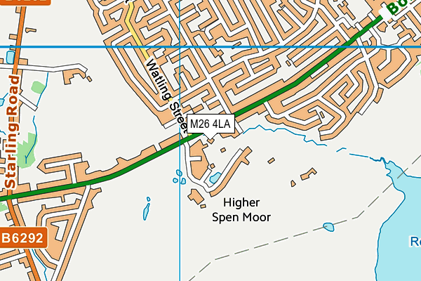 M26 4LA map - OS VectorMap District (Ordnance Survey)