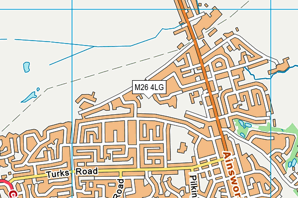 M26 4LG map - OS VectorMap District (Ordnance Survey)