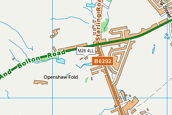 M26 4LL map - OS VectorMap District (Ordnance Survey)