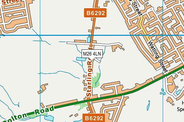 M26 4LN map - OS VectorMap District (Ordnance Survey)