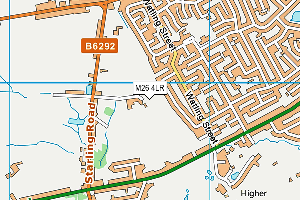 M26 4LR map - OS VectorMap District (Ordnance Survey)