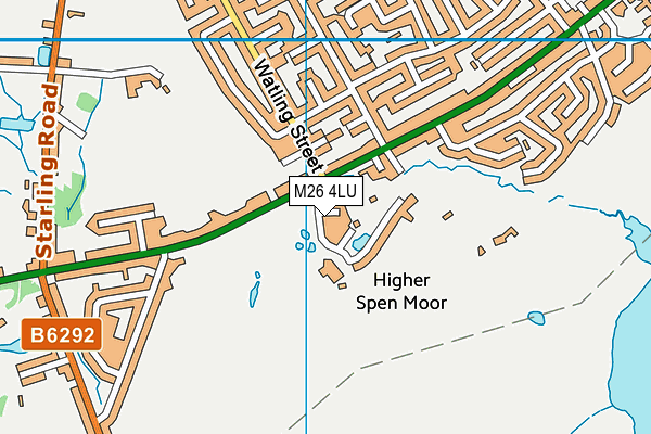 M26 4LU map - OS VectorMap District (Ordnance Survey)