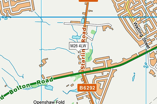 M26 4LW map - OS VectorMap District (Ordnance Survey)