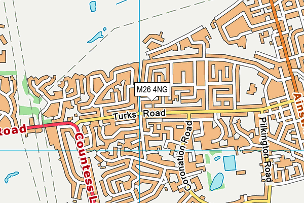 M26 4NG map - OS VectorMap District (Ordnance Survey)