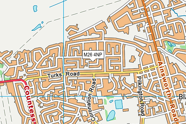 M26 4NP map - OS VectorMap District (Ordnance Survey)