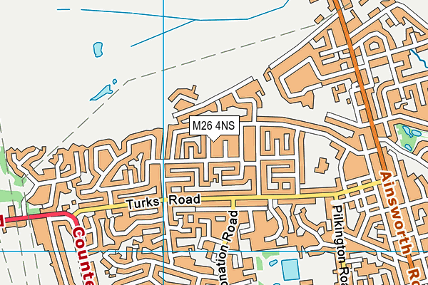 M26 4NS map - OS VectorMap District (Ordnance Survey)