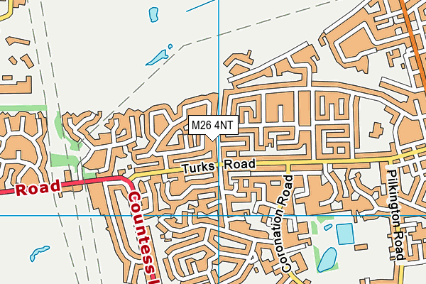 M26 4NT map - OS VectorMap District (Ordnance Survey)