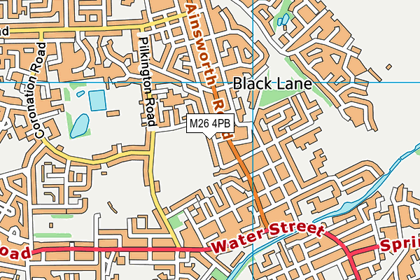 M26 4PB map - OS VectorMap District (Ordnance Survey)