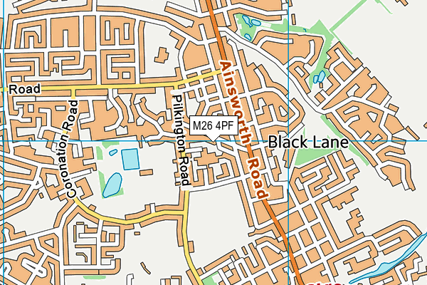 M26 4PF map - OS VectorMap District (Ordnance Survey)