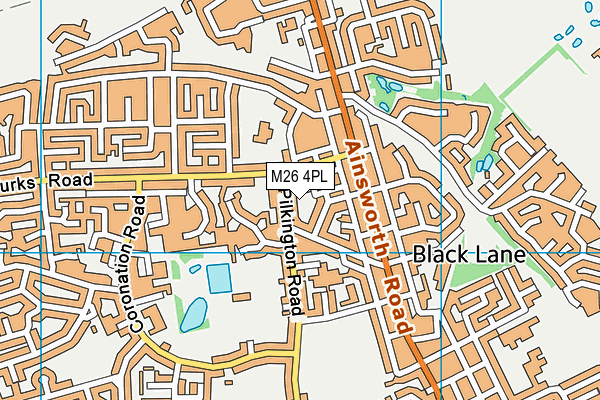 M26 4PL map - OS VectorMap District (Ordnance Survey)