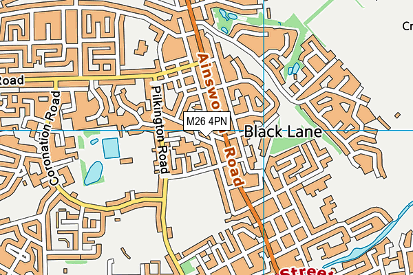 M26 4PN map - OS VectorMap District (Ordnance Survey)