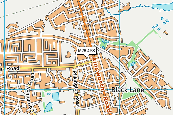 M26 4PS map - OS VectorMap District (Ordnance Survey)