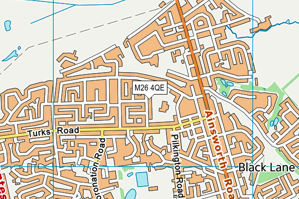 M26 4QE map - OS VectorMap District (Ordnance Survey)