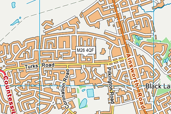 M26 4QF map - OS VectorMap District (Ordnance Survey)