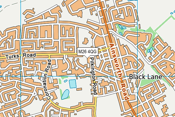 M26 4QG map - OS VectorMap District (Ordnance Survey)