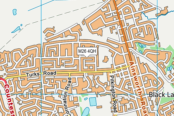 M26 4QH map - OS VectorMap District (Ordnance Survey)