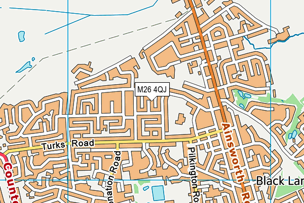 M26 4QJ map - OS VectorMap District (Ordnance Survey)