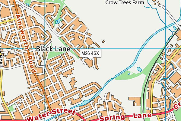 M26 4SX map - OS VectorMap District (Ordnance Survey)