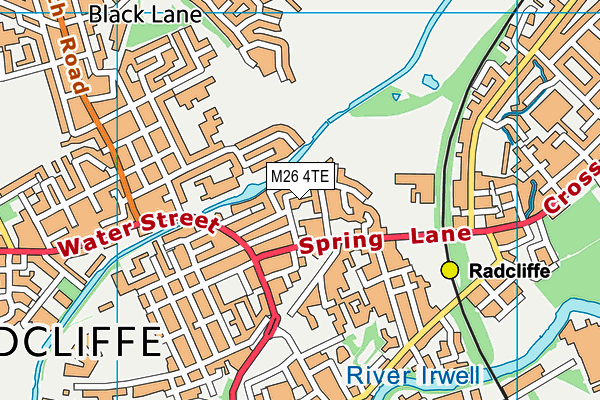 M26 4TE map - OS VectorMap District (Ordnance Survey)