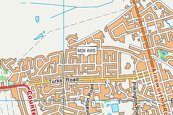 M26 4WS map - OS VectorMap District (Ordnance Survey)