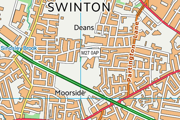 Moorside High School map (M27 0AP) - OS VectorMap District (Ordnance Survey)